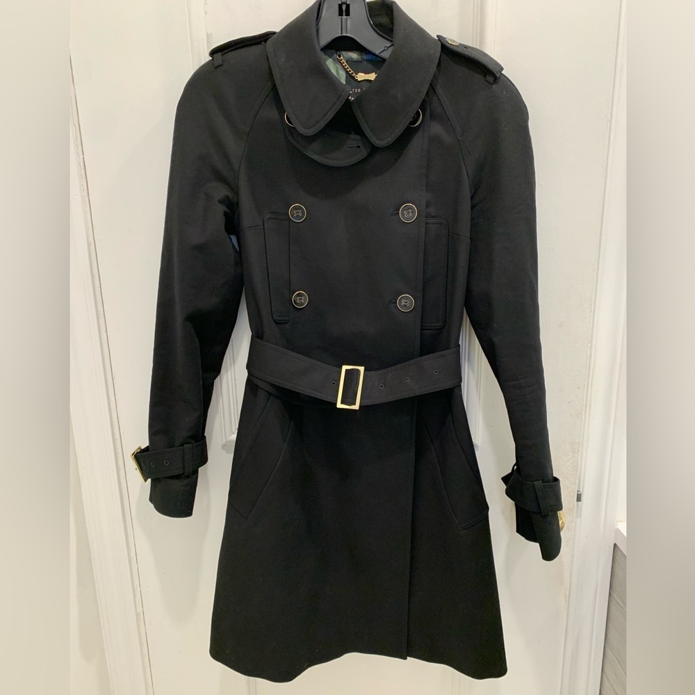 Ted Baker London Kolome black trench coat. Size Ted 0 (2 U.S.)